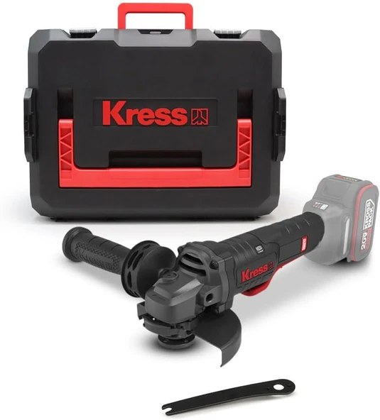 Kress Kuh04.91 20Volt 125Mm Kömürsüz Profesyonel Şarjlı Devir Ayarlı Alttan Tetikli Avuç Taşlama (Ak ürün görseli 1