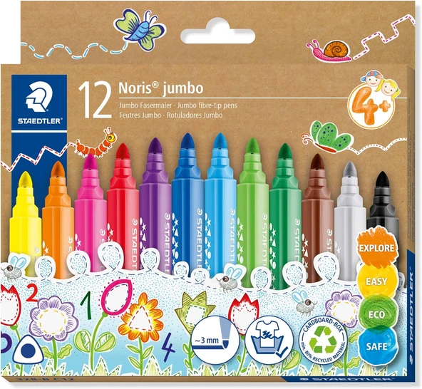 Staedtler 328-B C12 Noris Jumbo Üçgen Keçeli Kalem 3Mm ürün görseli 1