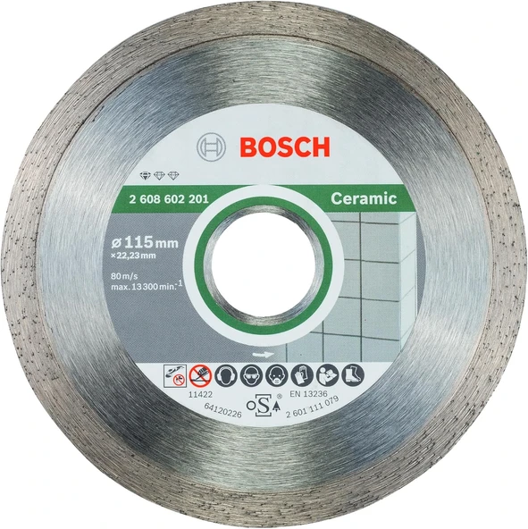 Bosch Professional Accessories Elmas Kesme Ve Delme Aksesuarları, Disk, Gri, 115X22.23X1.6X7 Mm, 1 A ürün görseli 1