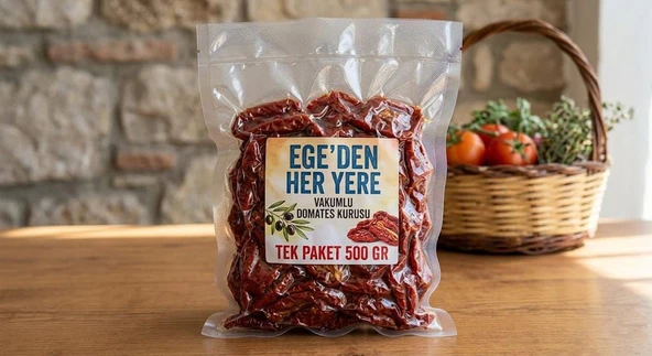Vakumlu Doğal Kurutulmuş Etli Domates Kurusu 500 gr. ürün görseli 1