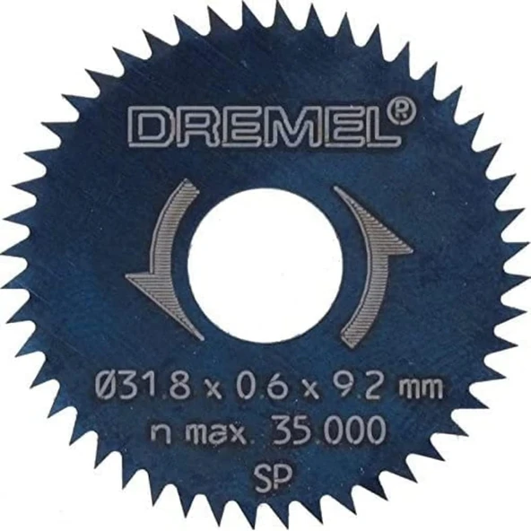 Dremel 546 Yarık/Çapraz Kesim Bıçağı 31,8 Mm, 2'Li ürün görseli 1