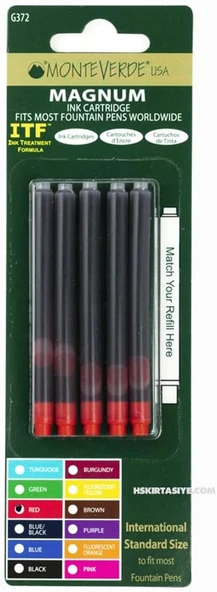 Monteverde Kartuş Serisi Magnum Red 5 Li ürün görseli 1