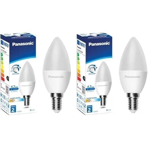 Panasonic E14 Led Dim Lamba 4,7W 470Lm 2700K 2Li Paket ürün görseli 1