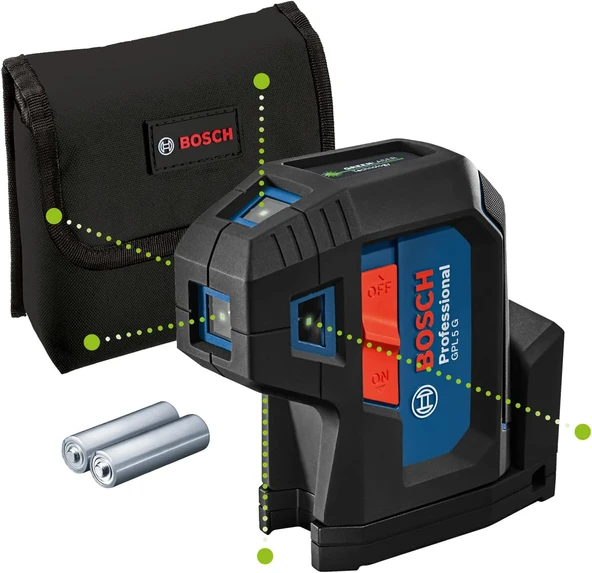 Bosch Professional Measurement Measurement 5 Noktalı Lazer Gpl 5 G (Yeşil Lazer, Çalışma Alanı: 30 M ürün görseli 1