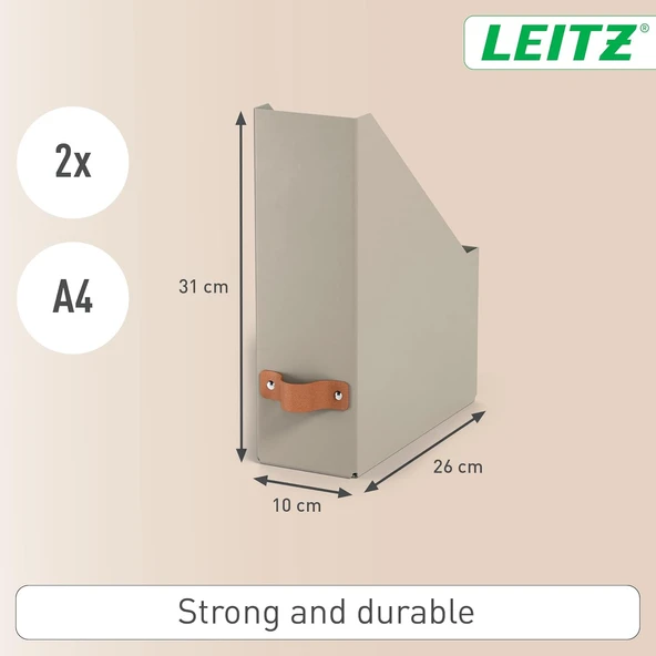 Leitz Puro Kutu Klasör 2’Li Bej - Resim 4