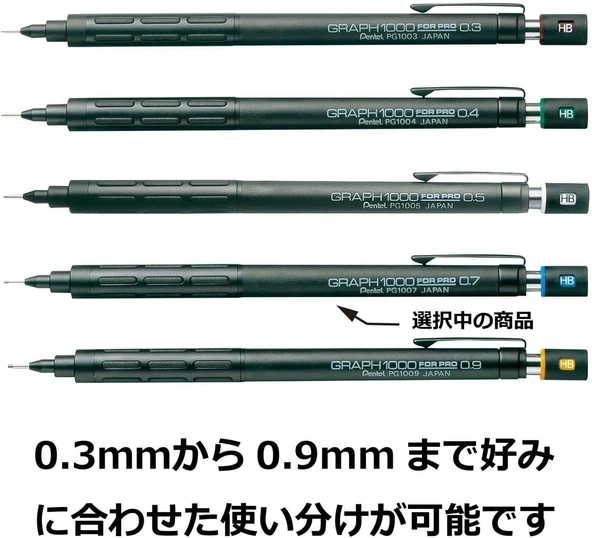 Pentel Tasarım Kurşun Kalem Graph Pro Için 0,7 Mm - Resim 7