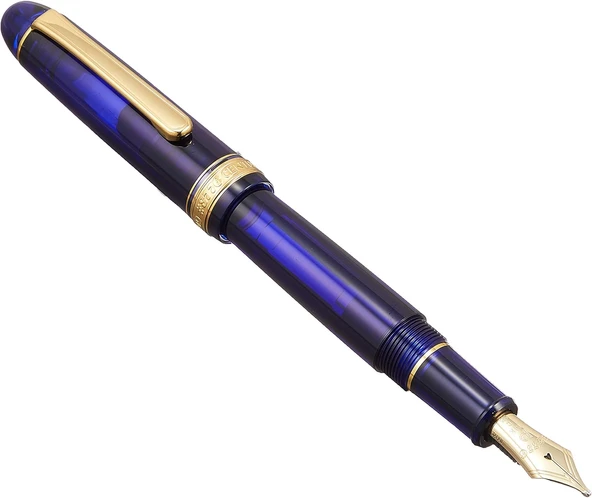 プラチナ萬年筆 Plutinum Pnb13000#3776 Century Gold Trim 51 Chartres Blue C Dolma Kalem ürün görseli 1