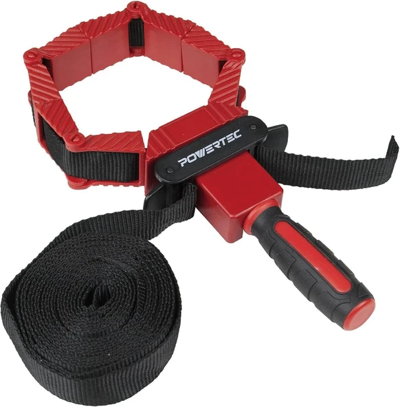 Powertec 71122 Deluxe Poligon Hızlı Çıkarma Bandı Kelepçesi | Ahşap İşleme Çerçevesi Sıkıştırma Kayı ürün görseli 1