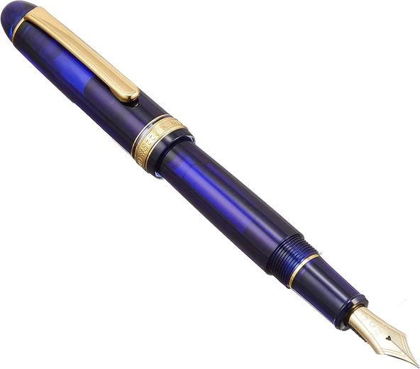 プラチナ萬年筆 Plutinum Pnb13000#3776 Century Gold Trim 51 Chartres Blue M Dolma Kalem ürün görseli 1