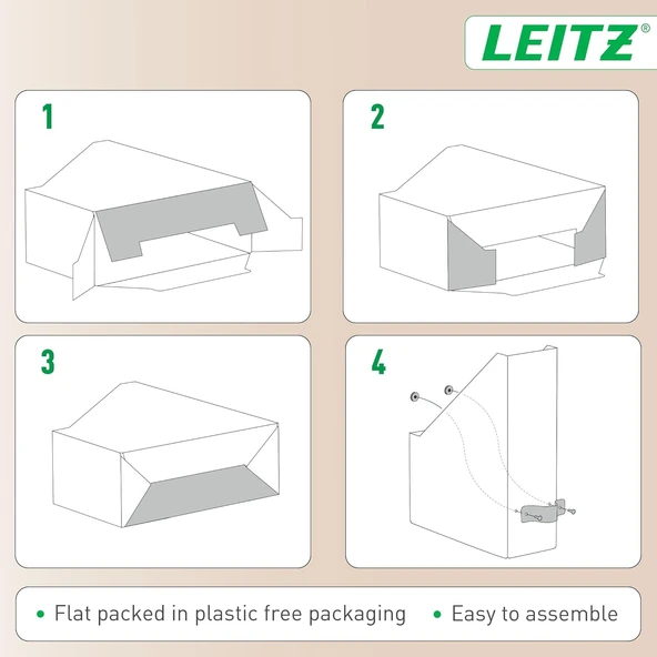 Leitz Puro Kutu Klasör 2’Li Bej - Resim 7