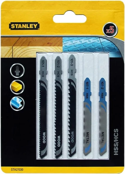 Stanley Ta27030-Xj 5'Li Dekupaj Testere Bıçağı ürün görseli 1