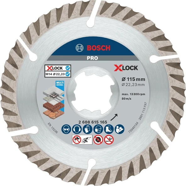 Bosch Professional Accessories X-Lock - Standard Seri Genel Yapı Malzemeleri İçin Elmas Kesme Diski ürün görseli 1