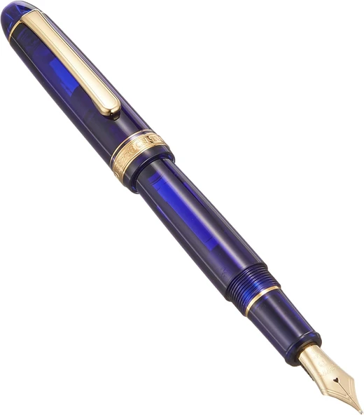 プラチナ萬年筆 Plutinum Pnb13000#3776 Century Gold Trim 51 Chartres Blue B Dolma Kalem ürün görseli 1