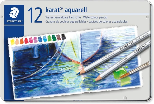Staedtler 125 M12 Karat Karat Aquarell Kuru Boya 12'Li ürün görseli 1