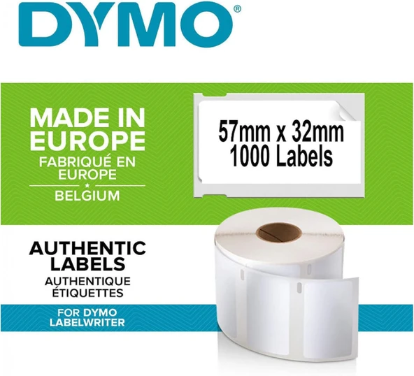 Dymo Lw 1154 Etiket Muadil 32 Mm X 57 Mm 1000 Adet Etiket Lw-450 ürün görseli 1