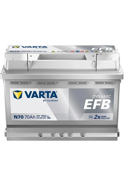 Varta 12V 70 Ah 760A Start-Stop Efb N70 Akü ürün görseli 1