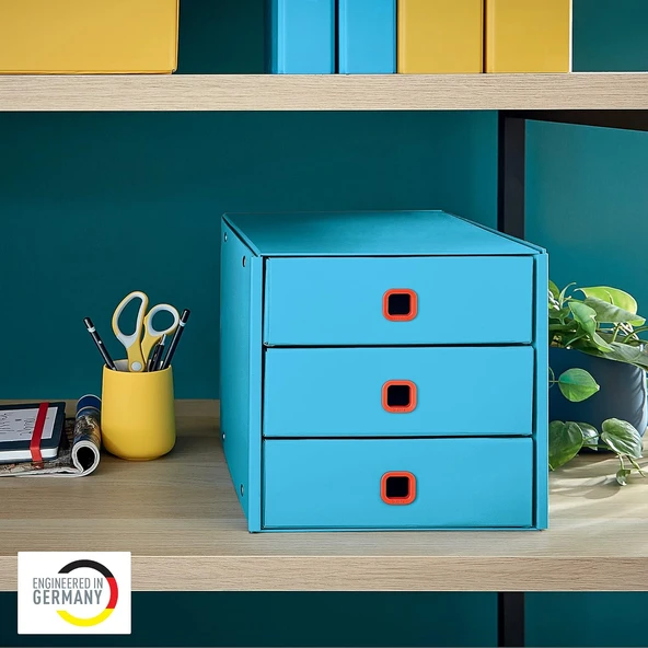 Leitz Cosy C&S Çekmeceli Evrak Rafı, Mavi - Resim 5