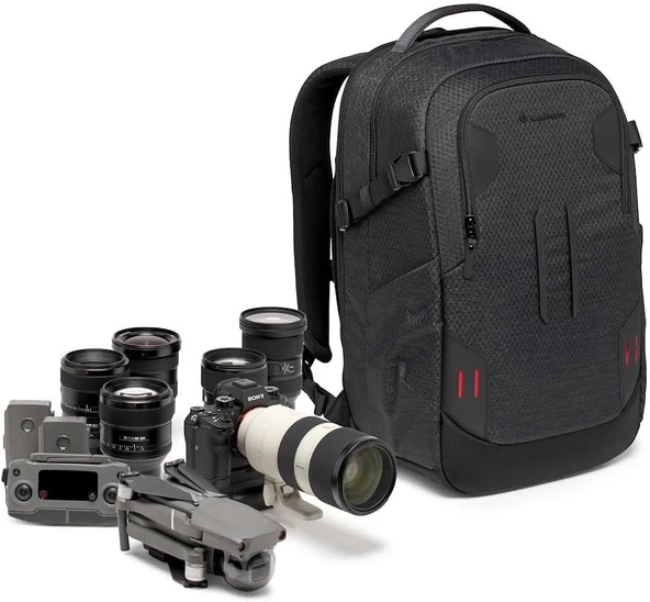Manfrotto Pro Light Backloader M, Backpack For Mirrorless Cameras, Top And Rear Access, Double Tripo ürün görseli 1