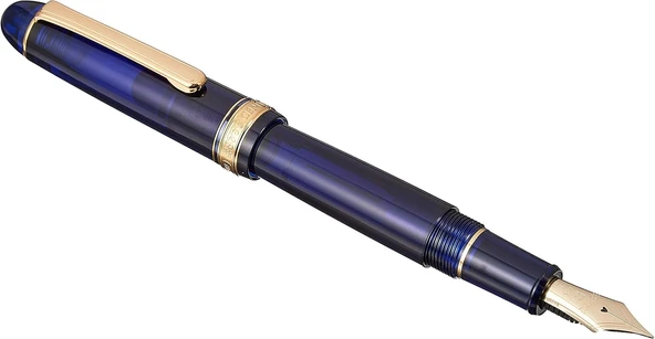プラチナ萬年筆 Plutinum Pnb13000#3776 Century Gold Trim 51 Chartres Blue F Dolma Kalem ürün görseli 1