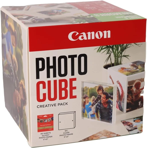 Canon Photo Cube Creative Pack, Turuncu - Pp-201 Parlak Ii Fotoğraf Kağıdı 5 X 5 Inç (40 Yaprak) + F ürün görseli 1