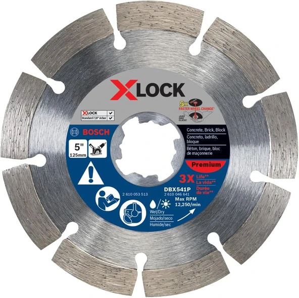 Bosch Dbx541P 5 In. X-Lock Premium Segmentli Elmas Bıçak Premium ürün görseli 1