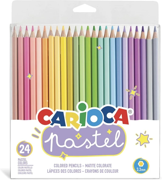 Carioca Pastel Renk Kuru Boya Kalemi 24'Lü ürün görseli 1