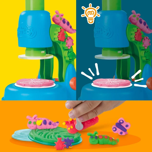 Play-Doh Light & Look Mikroskop Oyun Seti - Resim 4
