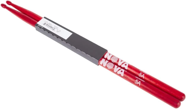Vic Firth Baget(Çift) Nova 5A Wood Red (Kırmızı), Hıckory, 1 ürün görseli 1