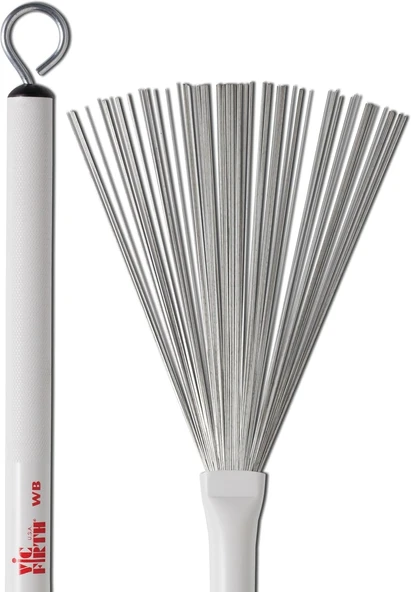 Vic Firth Retractable Wire Jazz Brushes - Beyaz ürün görseli 1