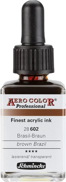Schmincke Aero Color Professional Akrilik Airbrush Mürekkebi 28 Ml 602 Brown Brazil ürün görseli 1