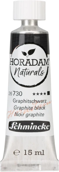 Schmincke Horadam Aquarell Naturals Vegan Suluboya 15 Ml Tüp 730 Graphite Black ürün görseli 1
