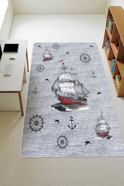 Modern Desenli Dijital Baskı Kaymaz Taban Çocuk ve Genç Odası Halısı H0746 RENKLİ 120 X 180 ürün görseli 1
