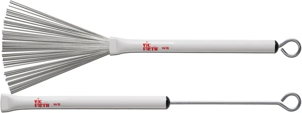 Vic Firth Retractable Wire Jazz Brushes - Beyaz - Resim 4