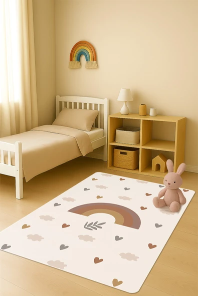 Modern Desenli Dijital Baskı Kaymaz Taban Çocuk ve Genç Odası Halısı H0753 RENKLİ 200 X 300 ürün görseli 1
