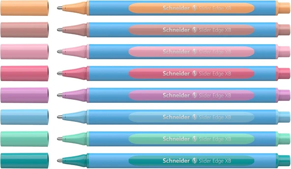 Schneider Slider Edge Pastel Xb Tükenmez Kalem (Üç Köşeli Kalem Çizgi Genişliği Xb) 8 Adet, Çeşitli ürün görseli 1