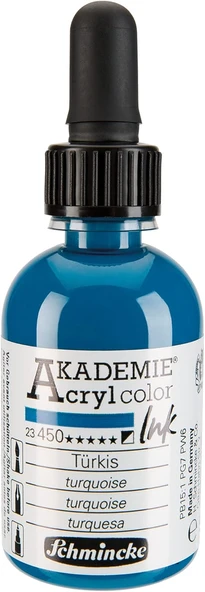 Schmincke Akademie Akrilik Mürekkep 50 Ml 450 Turquoise ürün görseli 1