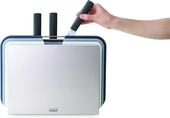 Joseph Joseph Nest 6 Parçalı Kesme Tahtası Ve Bıçak Seti, Gümüş ürün görseli 1