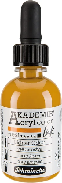 Schmincke Akademie Akrilik Mürekkep 50 Ml 661 Yellow Ochre ürün görseli 1