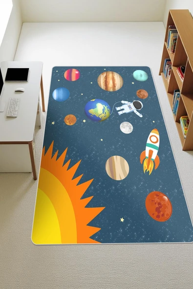Modern Desenli Dijital Baskı Kaymaz Taban Çocuk ve Genç Odası Halısı H0741 RENKLİ 80 X 200 ürün görseli 1