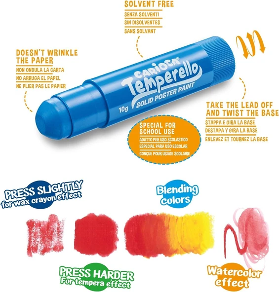 Carioca Temperello Stick Poster Boyama Kalemi 12'Li - Resim 3