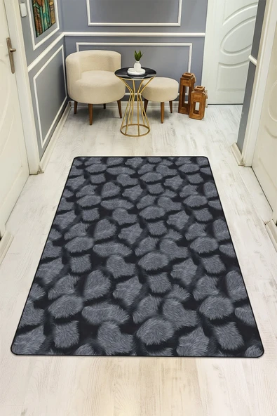 Modern Desenli Dijital Baskı Kaymaz Taban Halı H0943 RENKLİ 100 X 200 ürün görseli 1