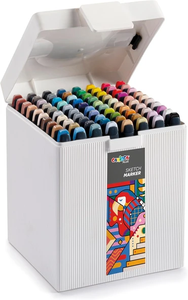 Carioca Plus Sketch Marker Çift Tarafli Çizim Kalemi 80 Renk ürün görseli 1