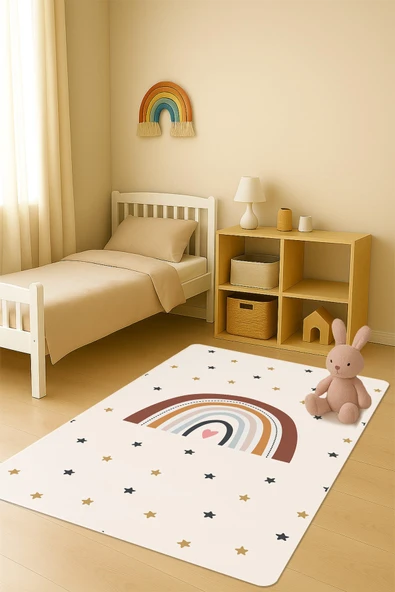 Modern Desenli Dijital Baskı Kaymaz Taban Çocuk ve Genç Odası Halısı H0754 RENKLİ 200 X 300 ürün görseli 1