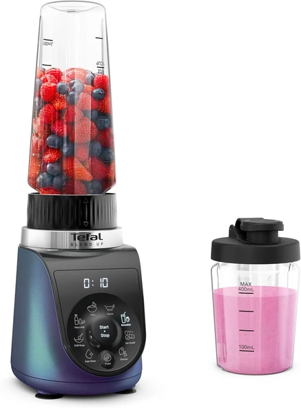 Tefal Blend Up 0,85 Litre 8 Programlı Güçlü 1000 Watt Mini Smoothie Blender - Mavi ürün görseli 1