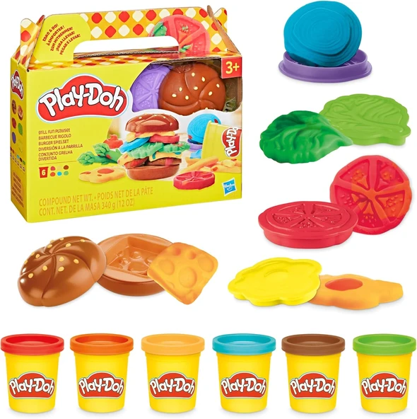 Play-Doh Grill Fun Playset, Play Mutfak Oyuncakları, Çocuklar Için Sanat Ve El Sanatları 3+ Yıl ürün görseli 1