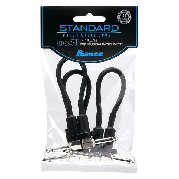 Ibanez Si Serisi (Standart) Enstrüman Kablosu - 2 Açılı Fiş 3 Parçalı Set Patch Kablosu - Jak - Jak ürün görseli 1