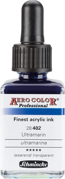 Schmincke Aero Color Professional Akrilik Airbrush Mürekkebi 28 Ml 402 Ultramarine ürün görseli 1