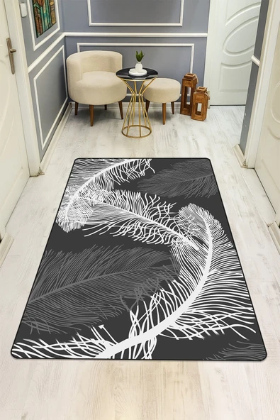 Modern Desenli Dijital Baskı Kaymaz Taban Halı H0957 RENKLİ 140 X 200 ürün görseli 1
