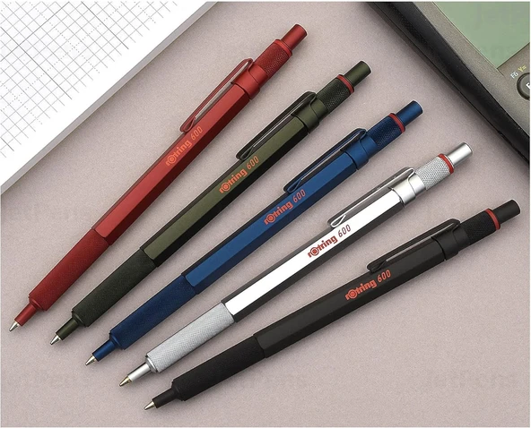 Rotring 600 Tükenmez Kalem, Mavi - Resim 4