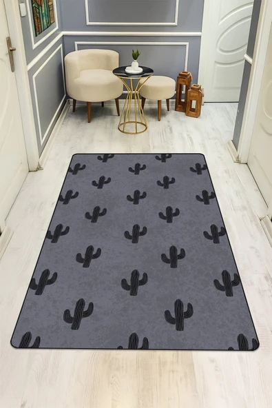 Modern Desenli Dijital Baskı Kaymaz Taban Halı H0740 RENKLİ 80 X 300 ürün görseli 1